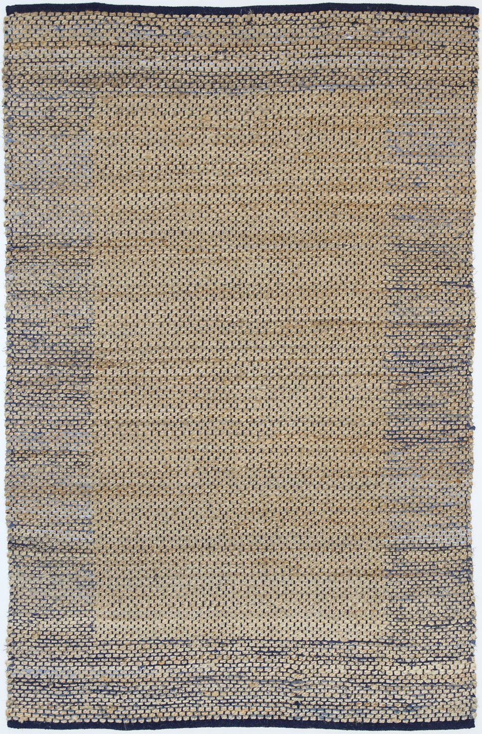 Mahal Blue Boarder Jute Rug