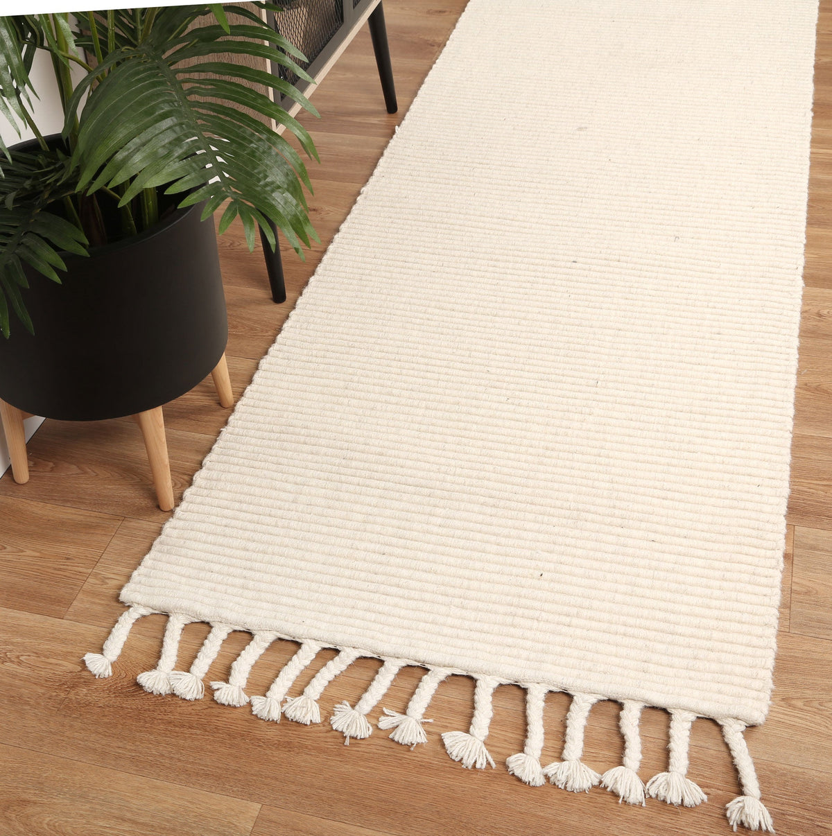 Anjuna Textured Wool Blend Cream Rug