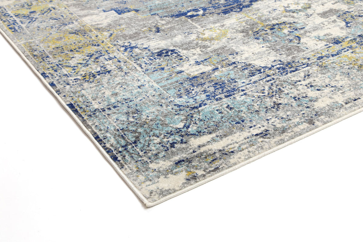 Delicate Blue Green Distressed Rug