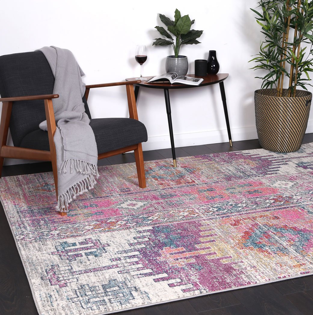Delicate Multi Pastel Modern Rug