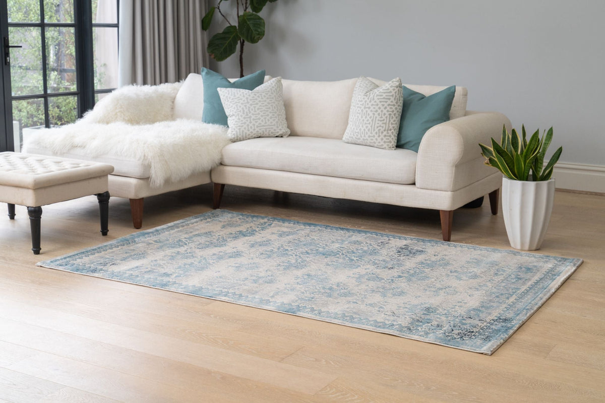 Celine Vintage Distressed Blue / Grey Rug
