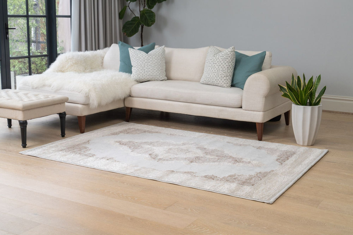 Celine Turkish Brown / Grey Medallion Rug
