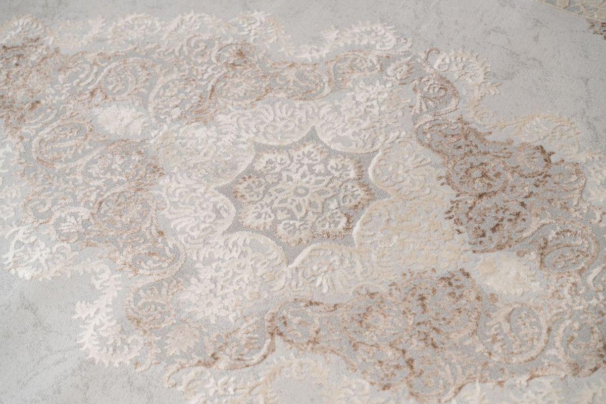 Celine Turkish Brown / Grey Medallion Rug