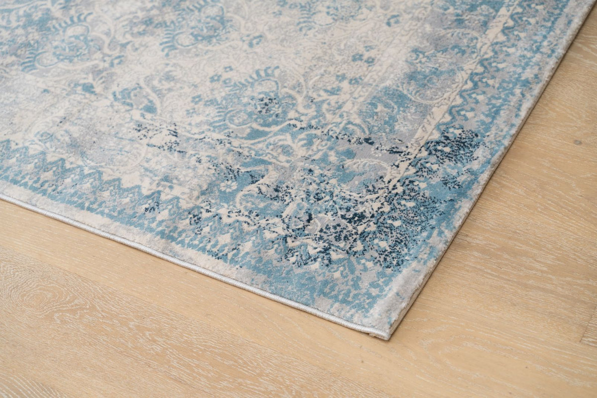 Celine Vintage Distressed Blue / Grey Rug