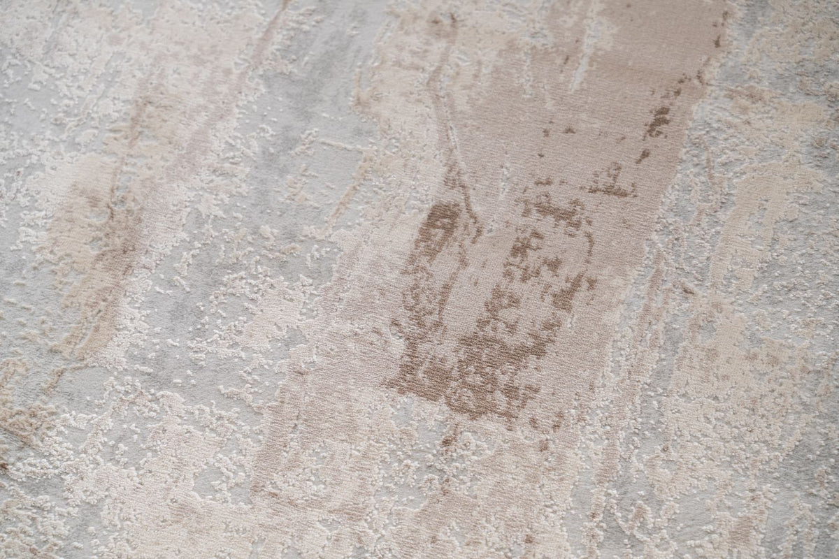 Loren Beige Grey Distressed Contemporary Rug