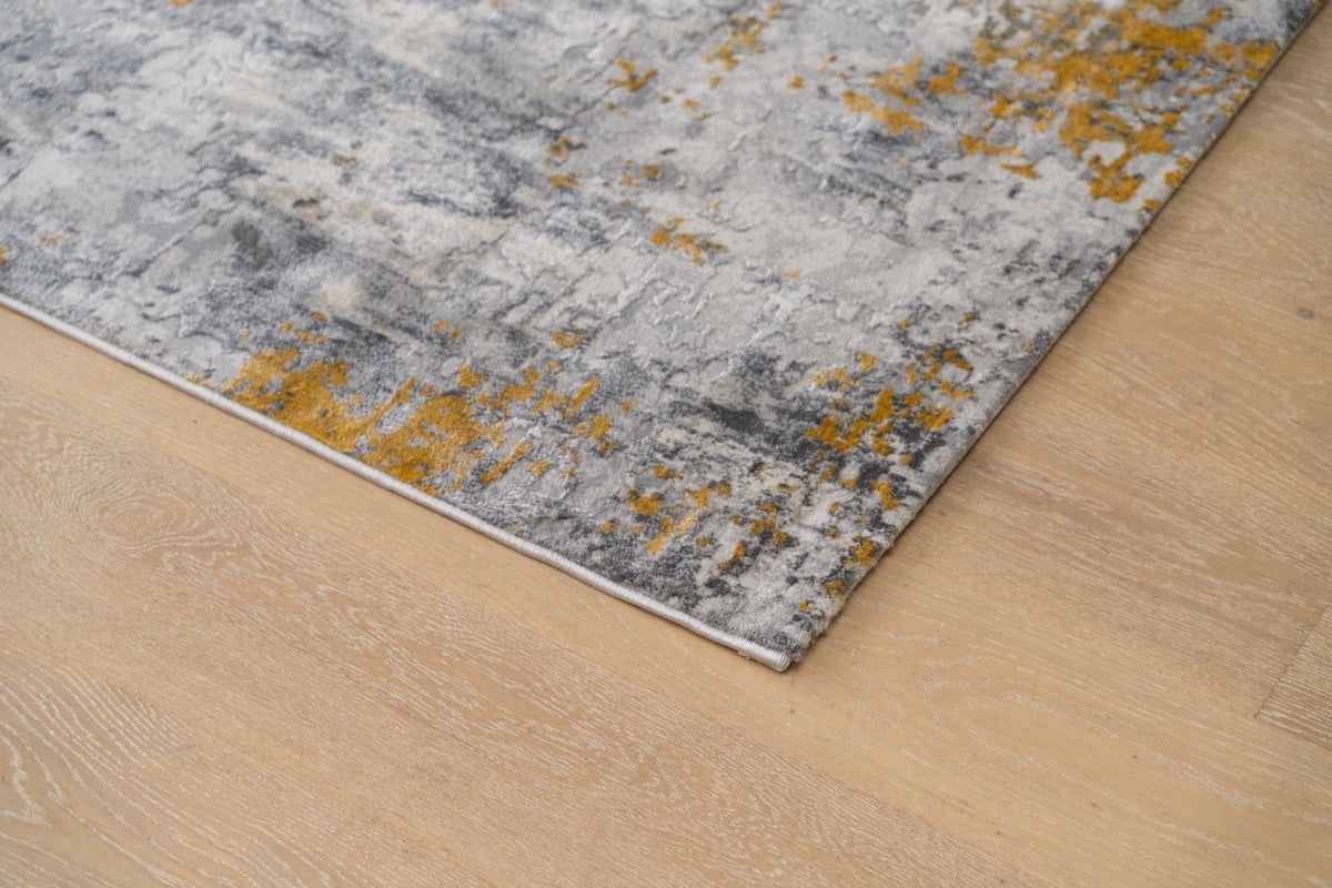 Loren Yellow Grey Subtle Modern Rug