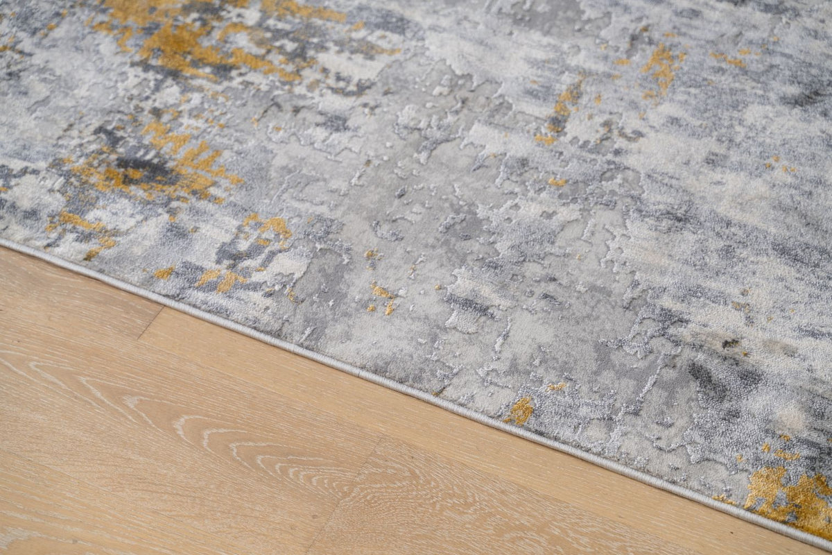 Loren Yellow Grey Subtle Modern Rug