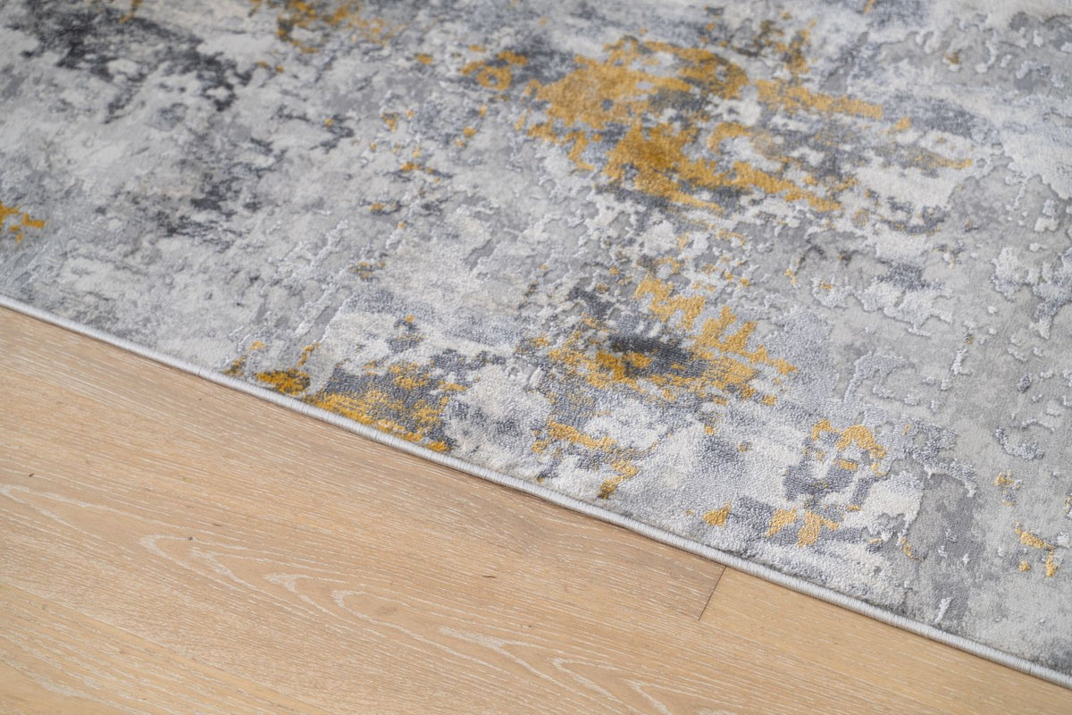 Loren Yellow Grey Subtle Modern Rug