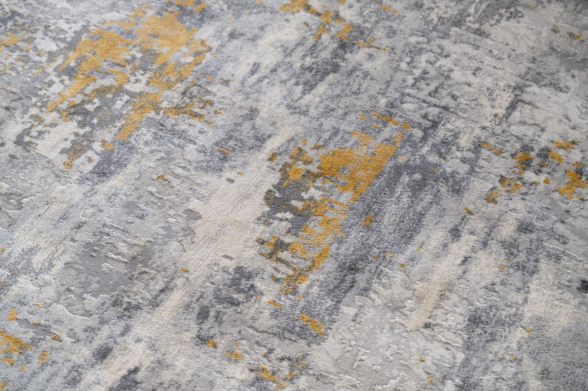 Loren Yellow Grey Subtle Modern Rug