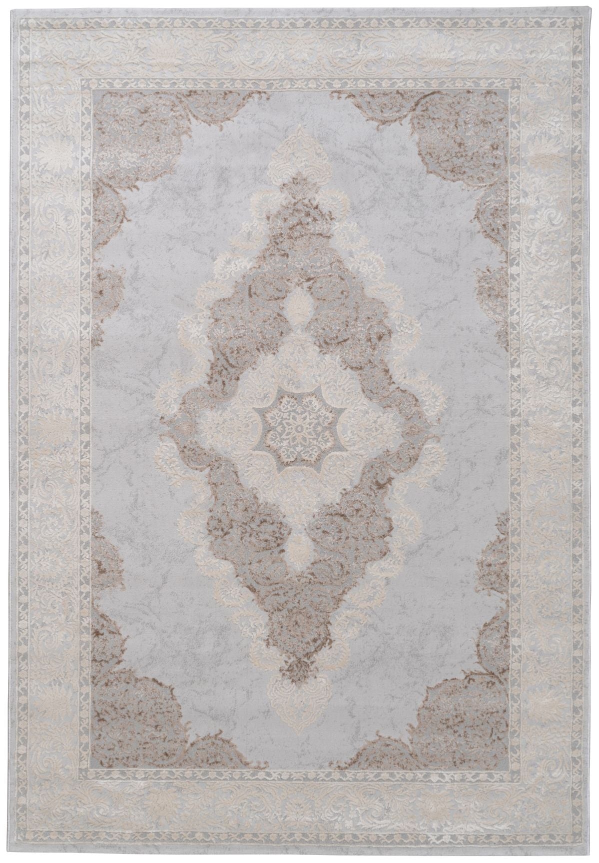 Celine Turkish Brown / Grey Medallion Rug