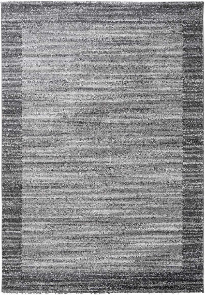 Delano Plain Patterned Dark Grey Rug