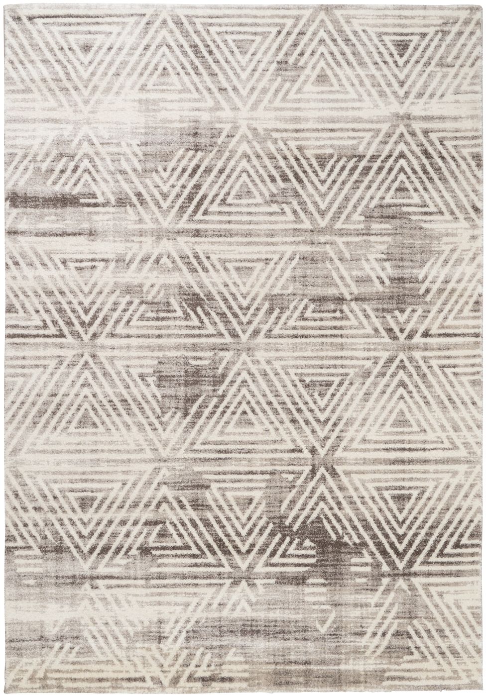 Delano Cream Taupe Triangle Modern Rug