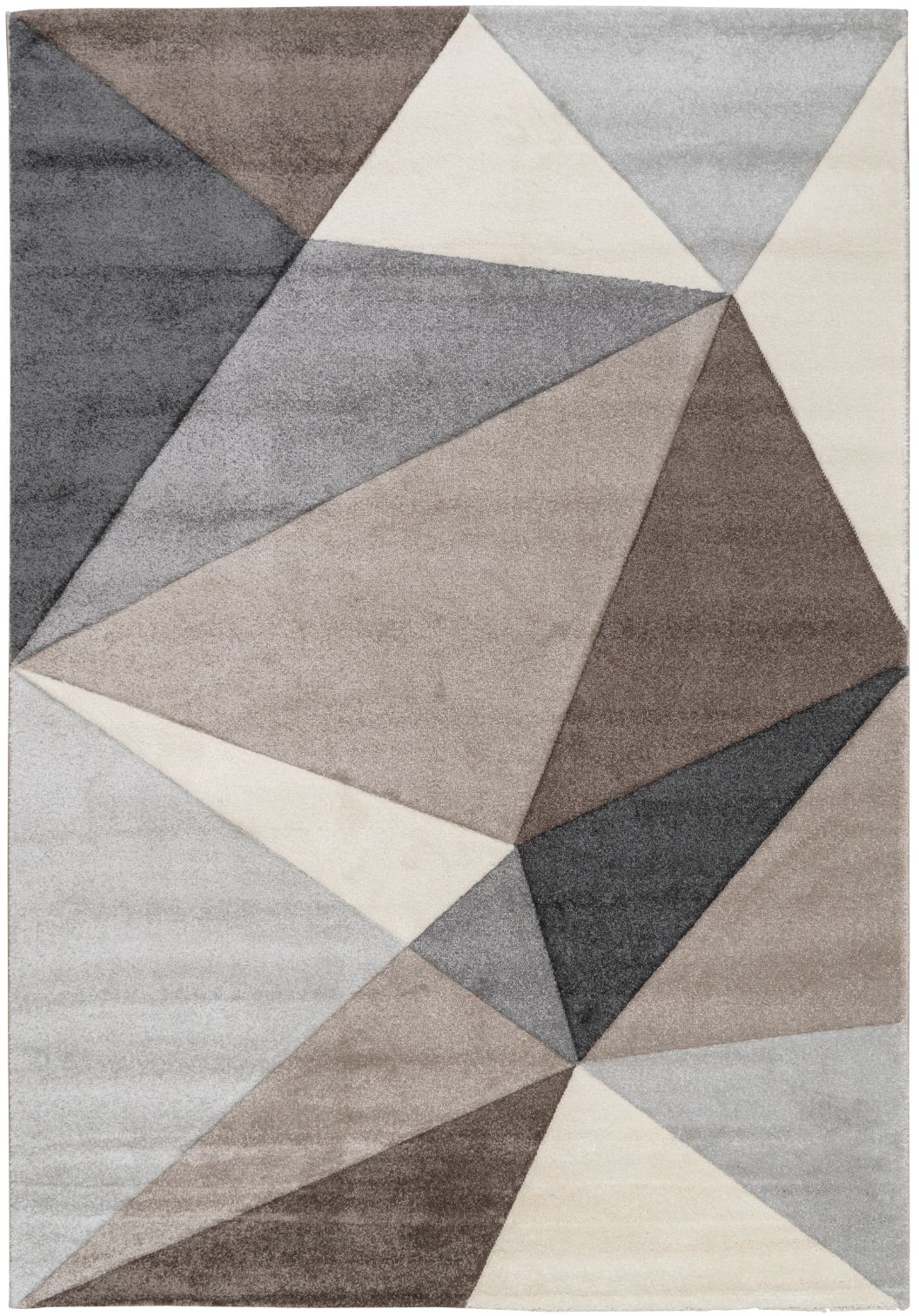 Delano Triangle Brown Cream Modern Rug