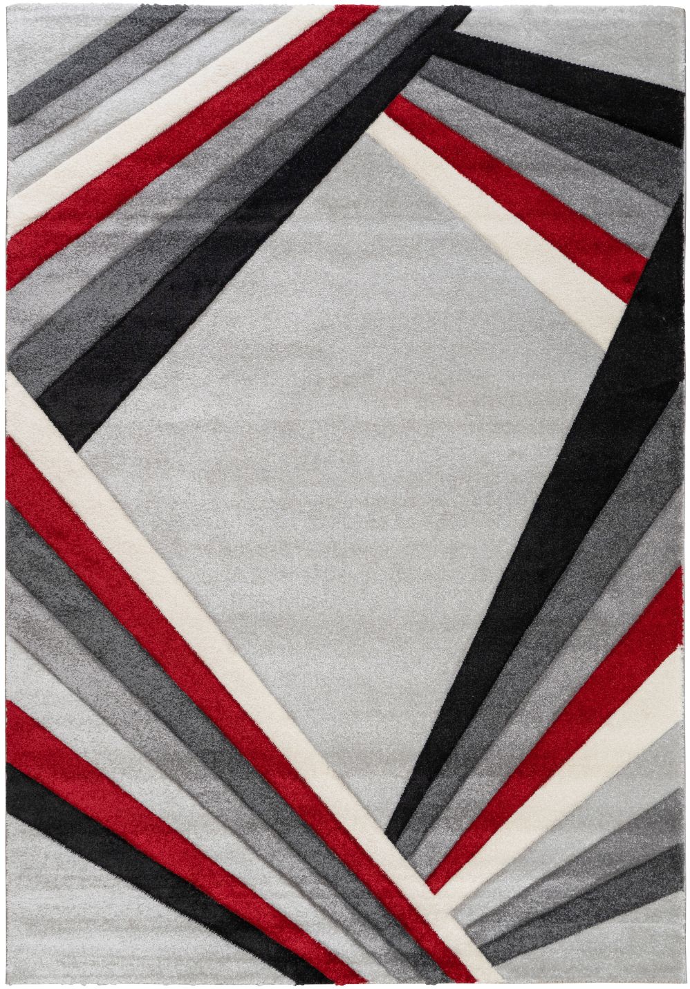 Delano Grey Red Modern Rug