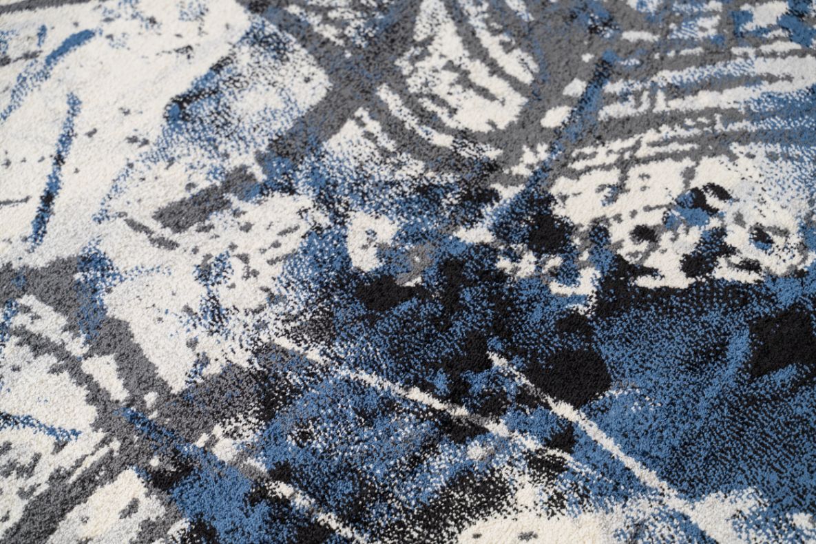 Delano Artsy Squiggle Blue Modern Rug