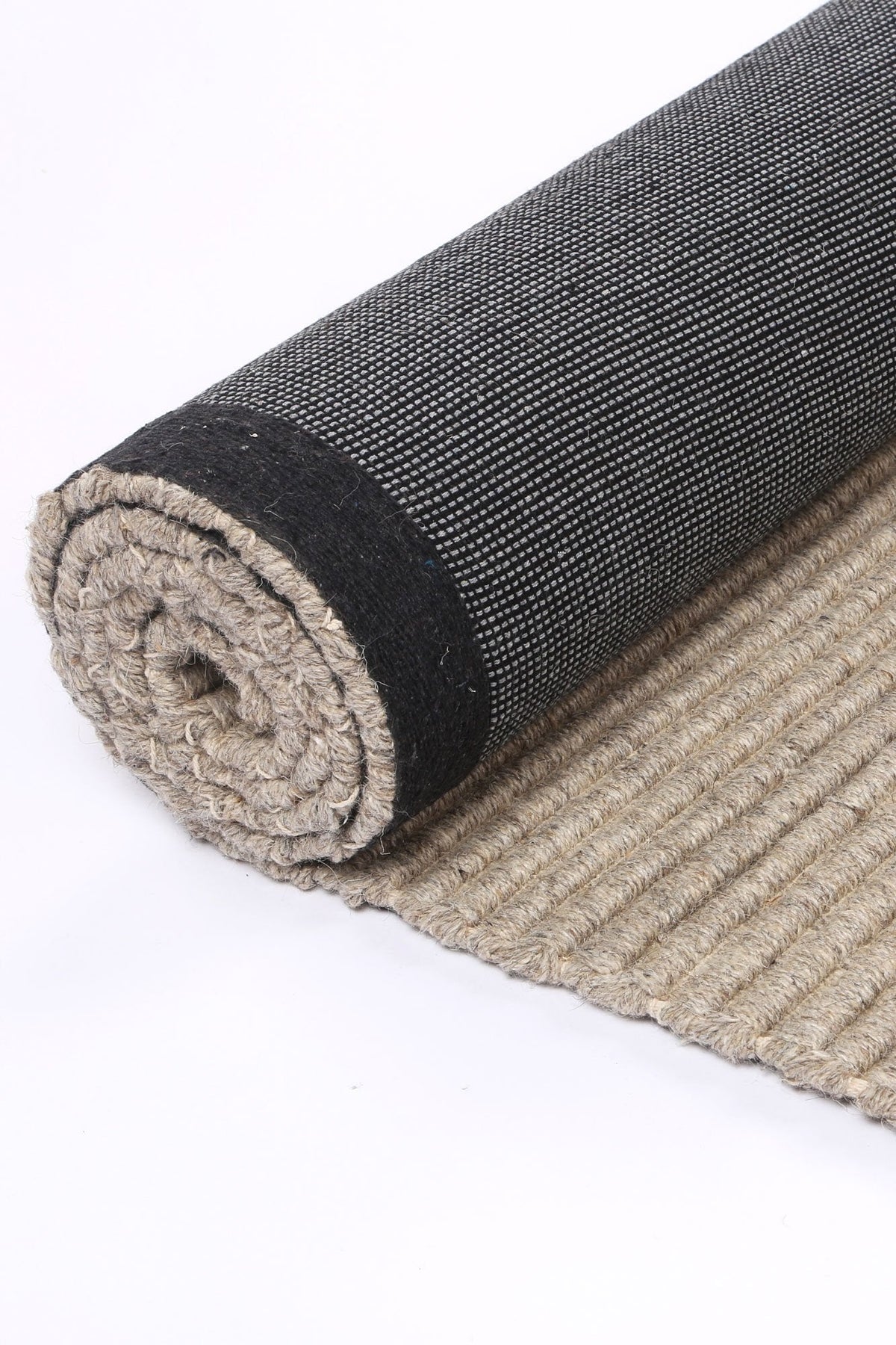 Eskandar Hand-tufted Modern Ash Wool  Rug