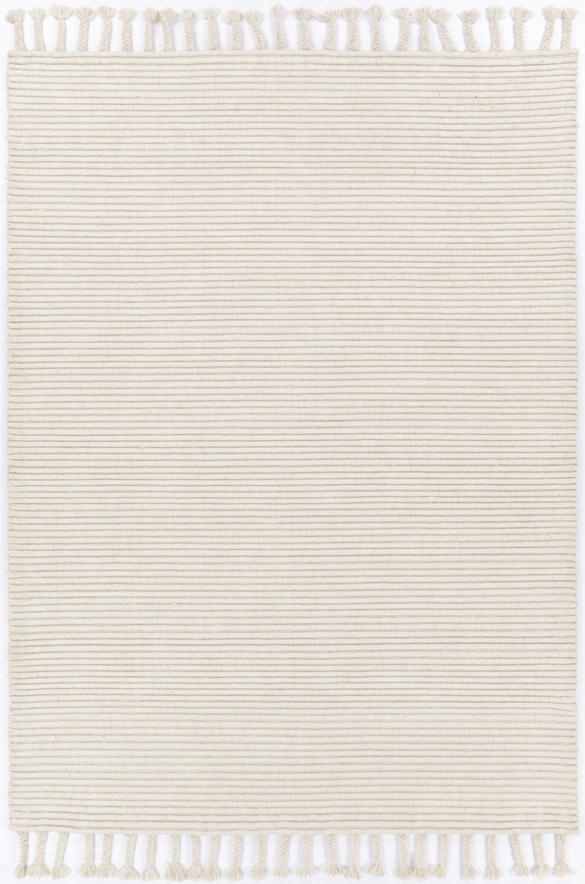 Anjuna Textured Wool Blend Cream Rug