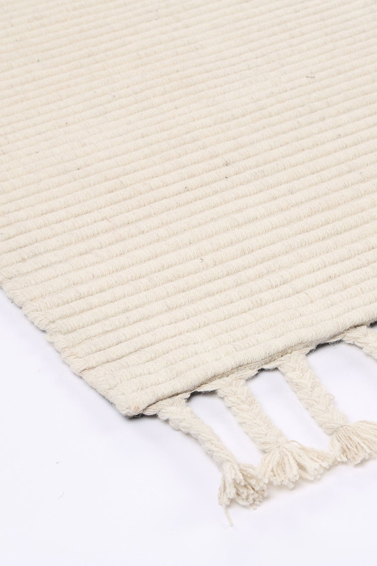 Anjuna Textured Wool Blend Cream Rug