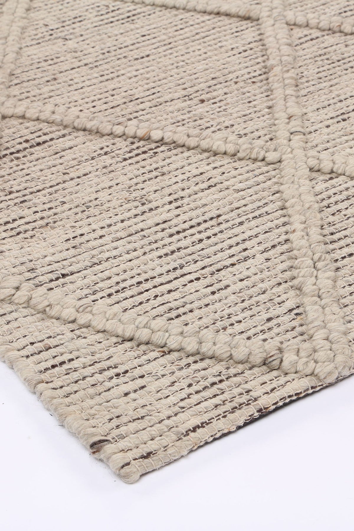Eskandar Hand-tufted Moroccan Taupe Wool Rug