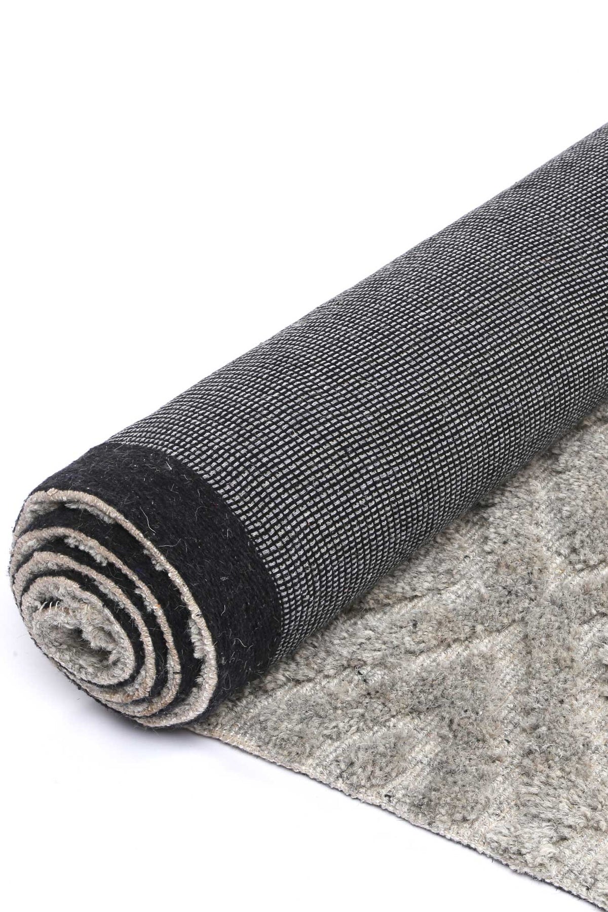Eskandar Hand-tufted  Plush Grey Wool Rug