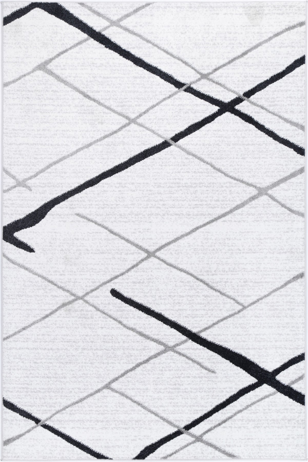Windjana Abstract Stripe White Rug