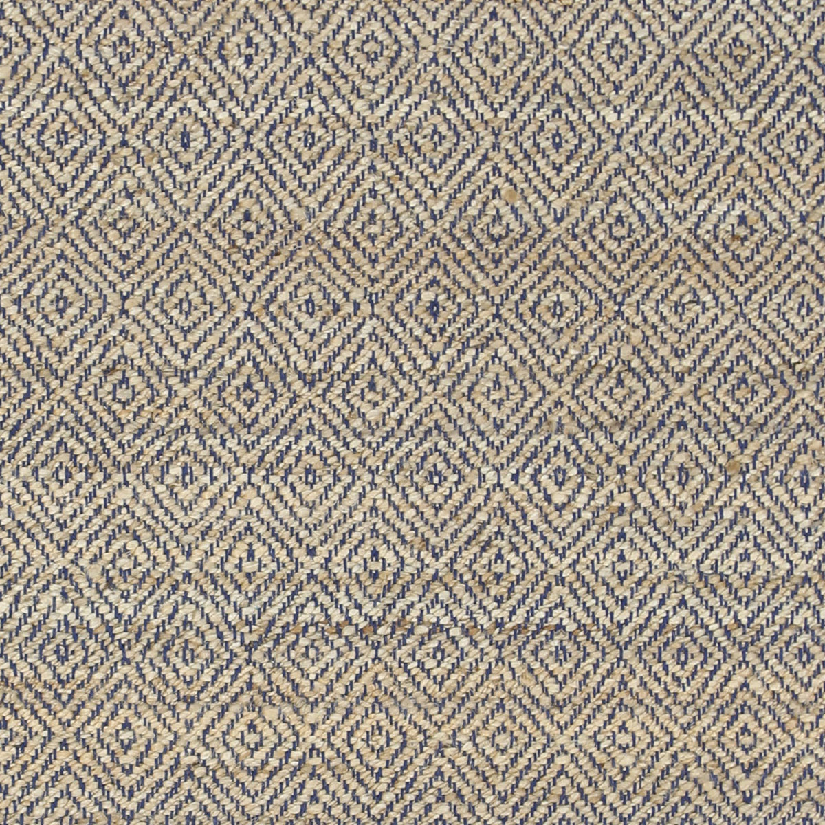 Oslo Navy Jute Diamonds Flat Weave Rug
