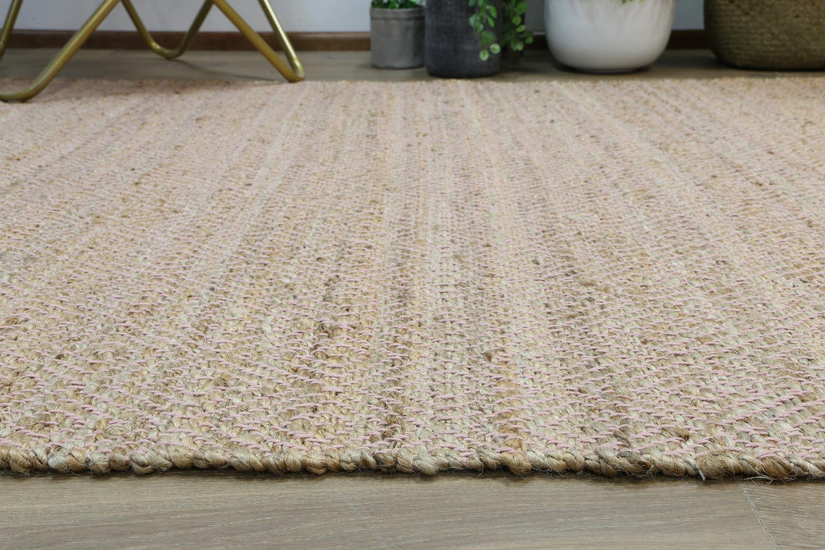 Oslo Pearl Jute Diamonds Flat Weave Rug