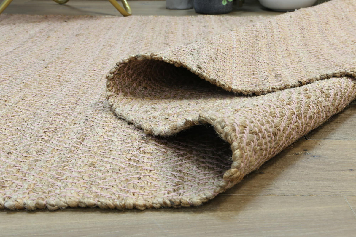 Oslo Pearl Jute Diamonds Flat Weave Rug