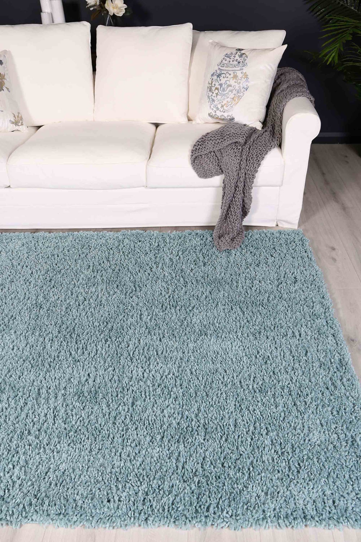 Alpine Shaggy Turquoise Blue Rug