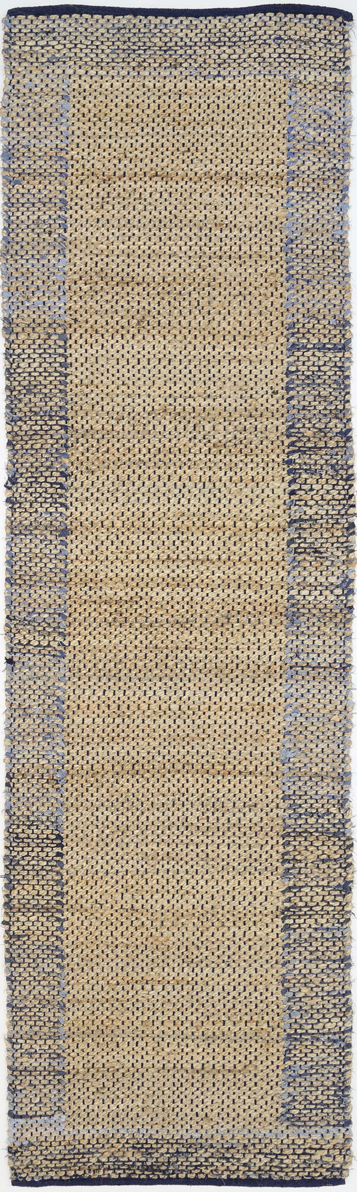 Mahal Blue Boarder Jute Rug